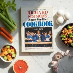 Vtg Richard Simmons Never-Say-Diet Cookbook 1982 Hardcover Weight Loss Recipes
